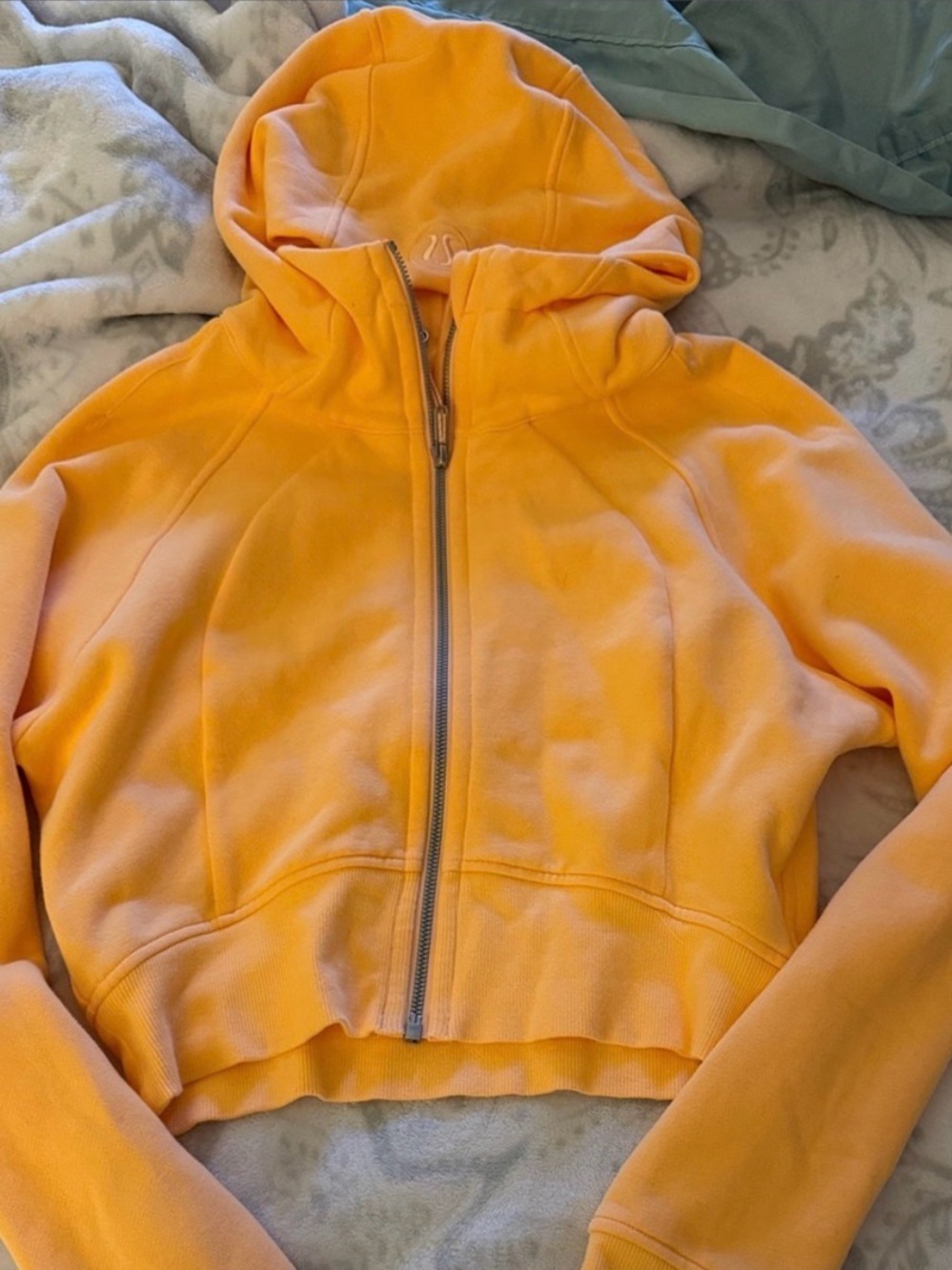 lululemon athletica SCUBA FULL ZIP Orange / Peach Hoodie - Picture 3 of 7